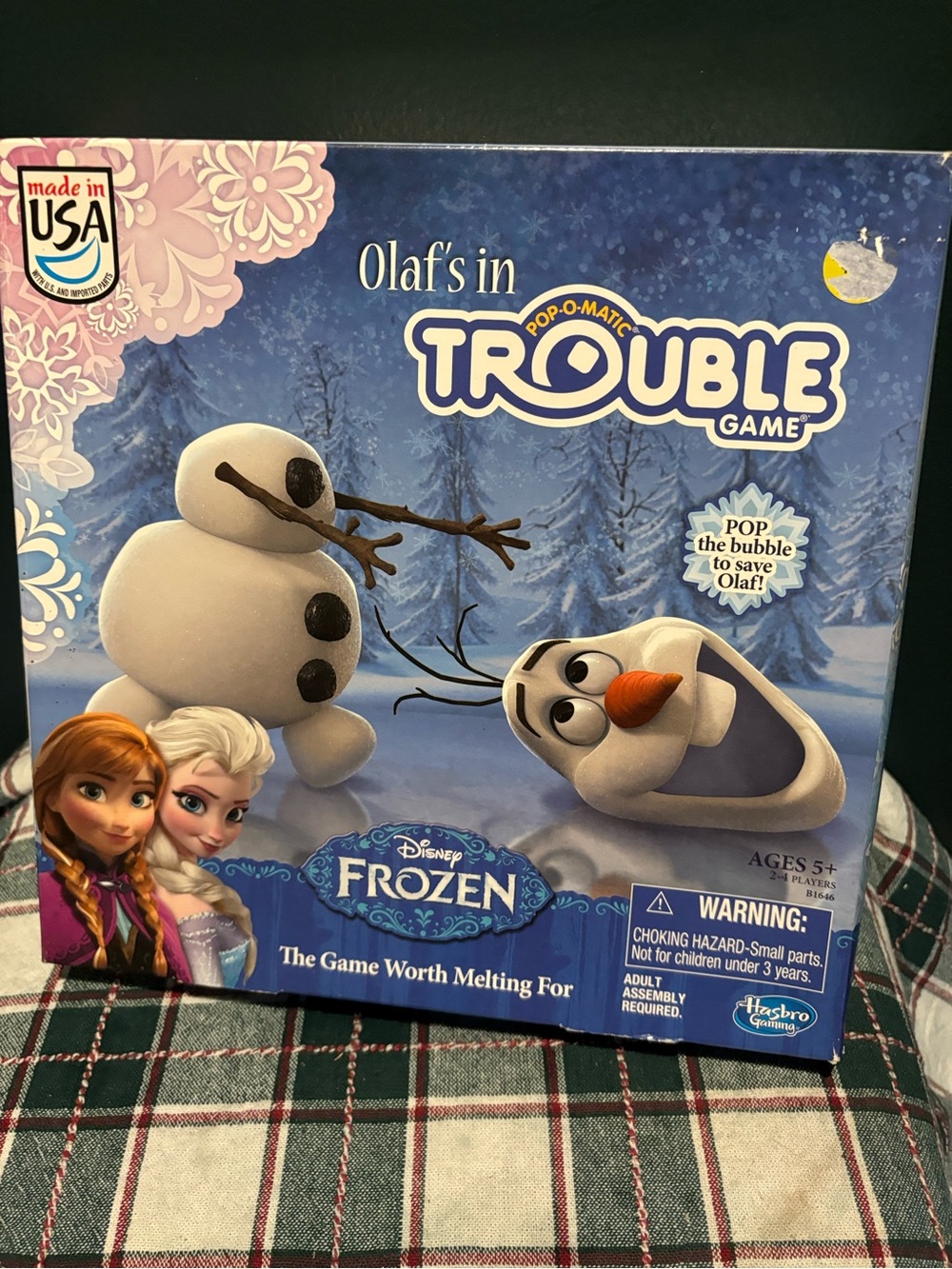 Brand New Disney Frozen Olaf's In Trouble Pop-O-Matic Game - Blue
